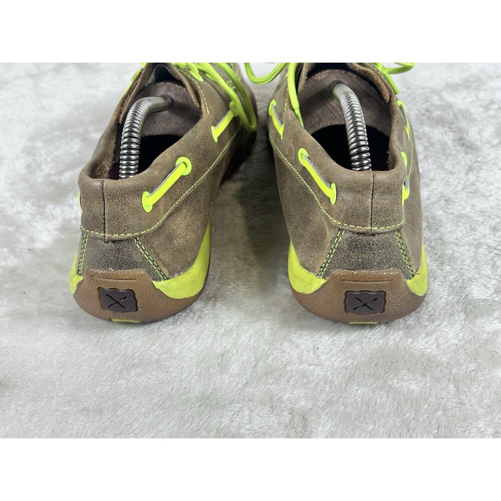 Twisted X Shoes Women’s Sz 9 M Bomber Neon Green Driving Mocs Boat WDM0010 - Picture 5 of 7